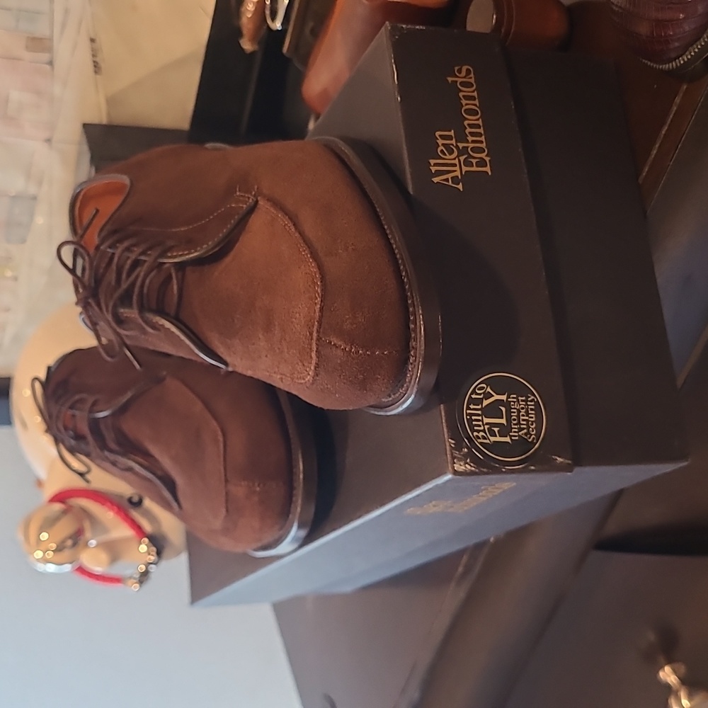 Allen Edmonds Brown Suede Oxfords